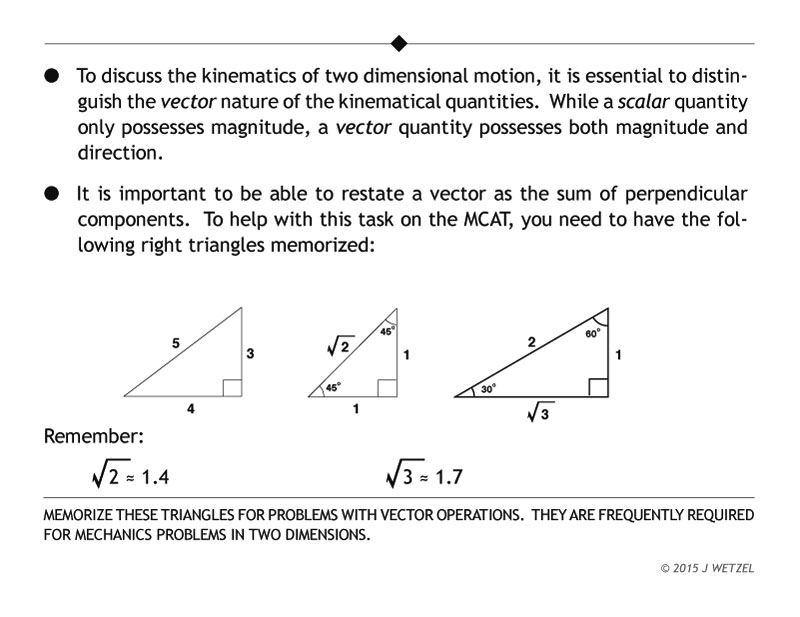 Main points for vectors and scalars in basic physics