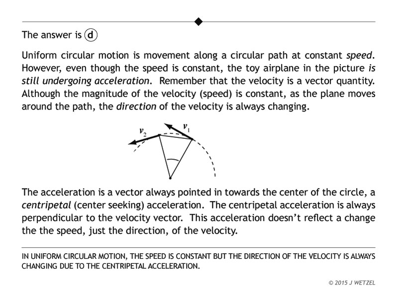 Explanation of circular motion kinematics problem.
