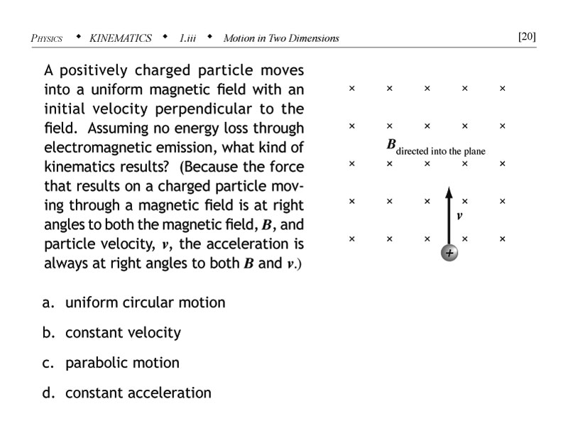 Kinematics problem for motion of particle in a magnetic field