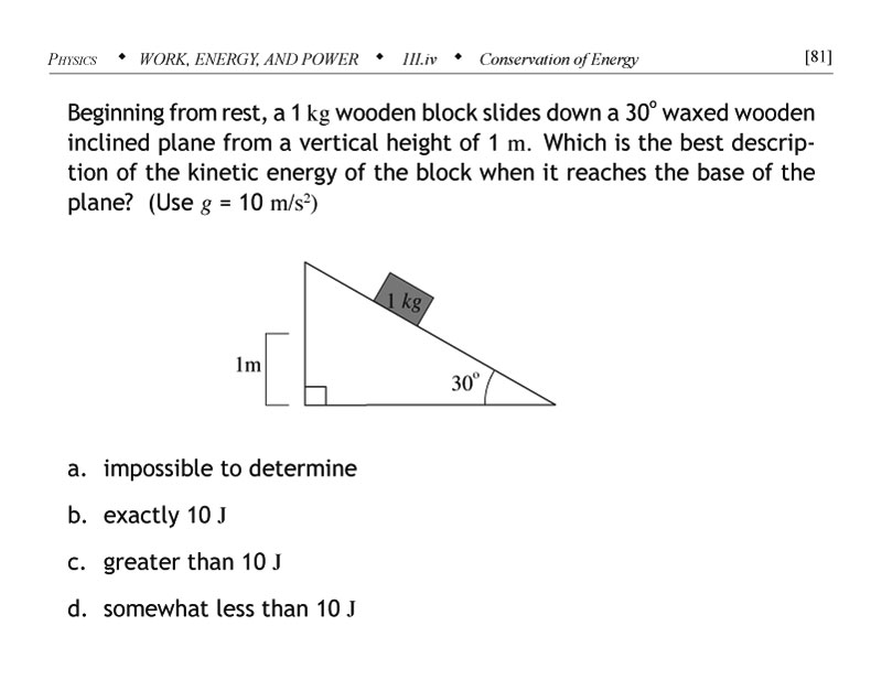 Mechanical energy problem with block sliding down inclined plane