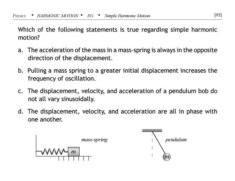 Problem for harmonic motion definitions