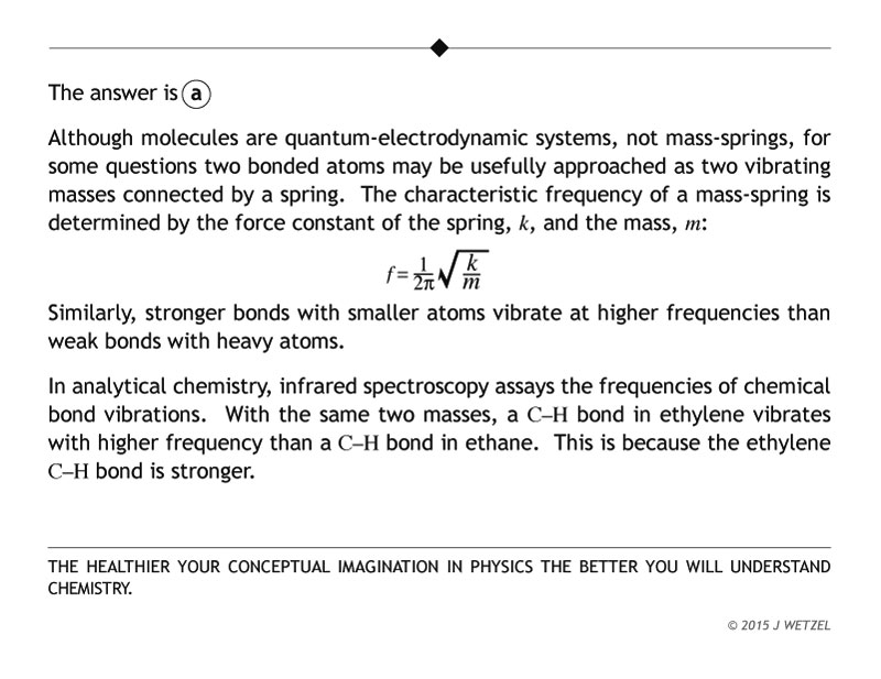 Molecular vibration problem explanation