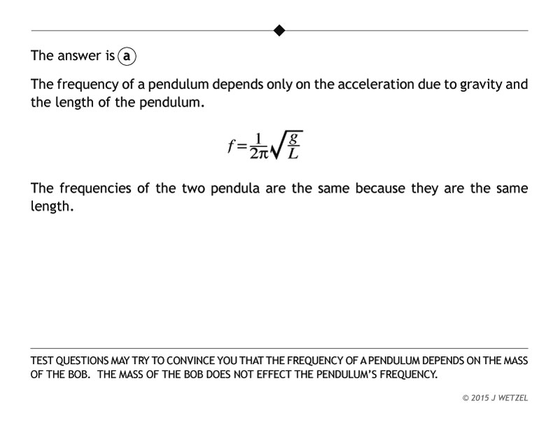 Two pendulums problem explanation