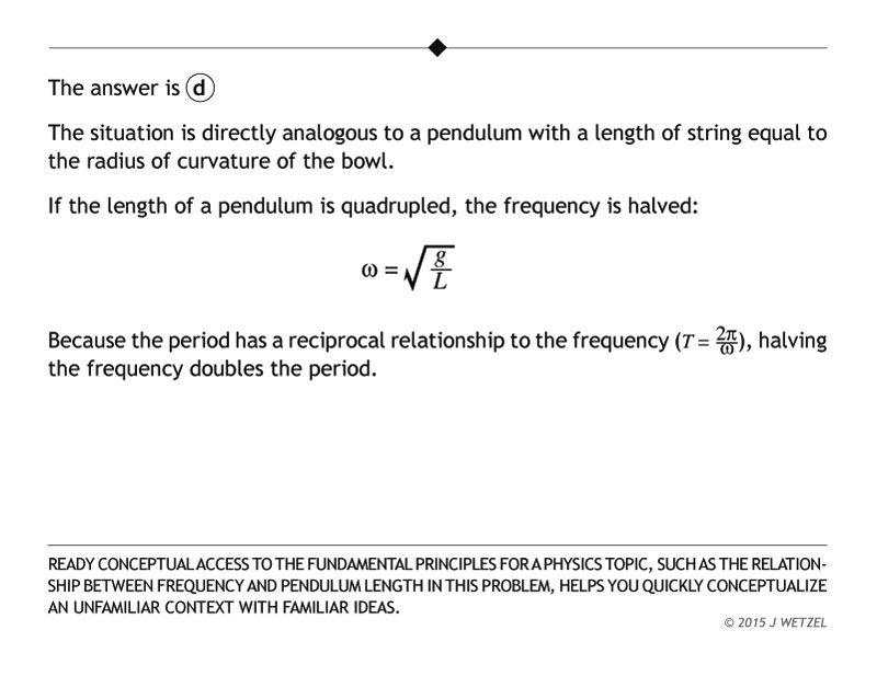 Variation on pendulum motion problem explanation