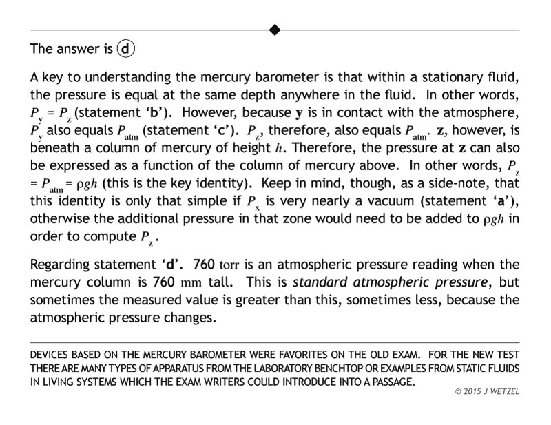 Mercury barometer explanation