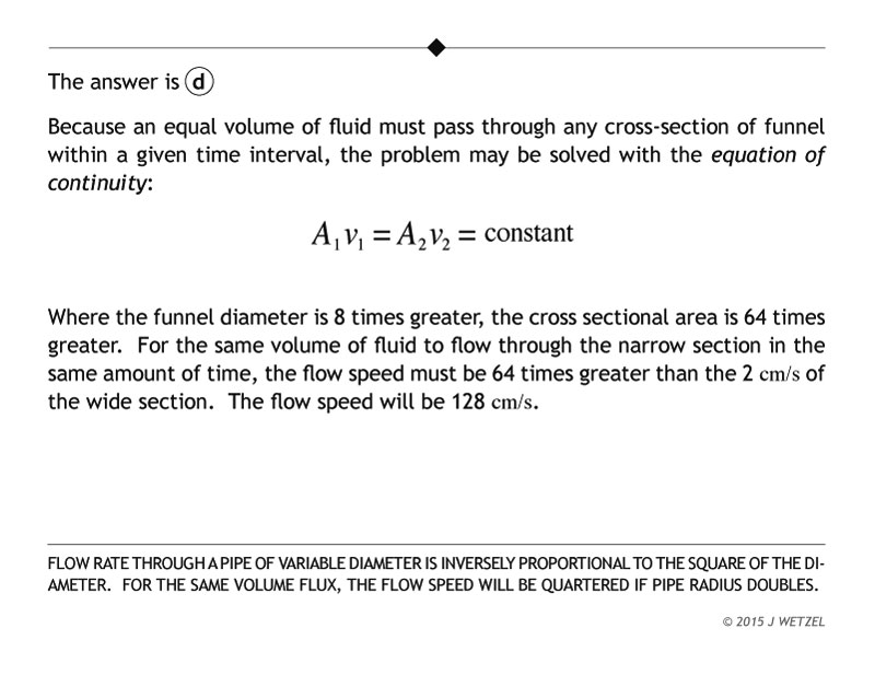 Fluid mechanics continuity equation problem explanation
