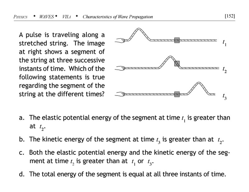 Pulse along a stretched string physics problem