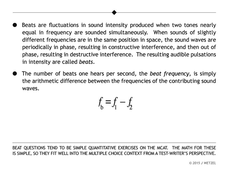 Beat frequency main points