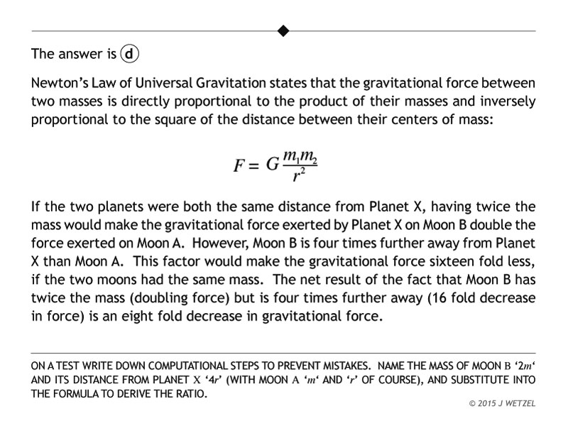 Gravitation problem explanation