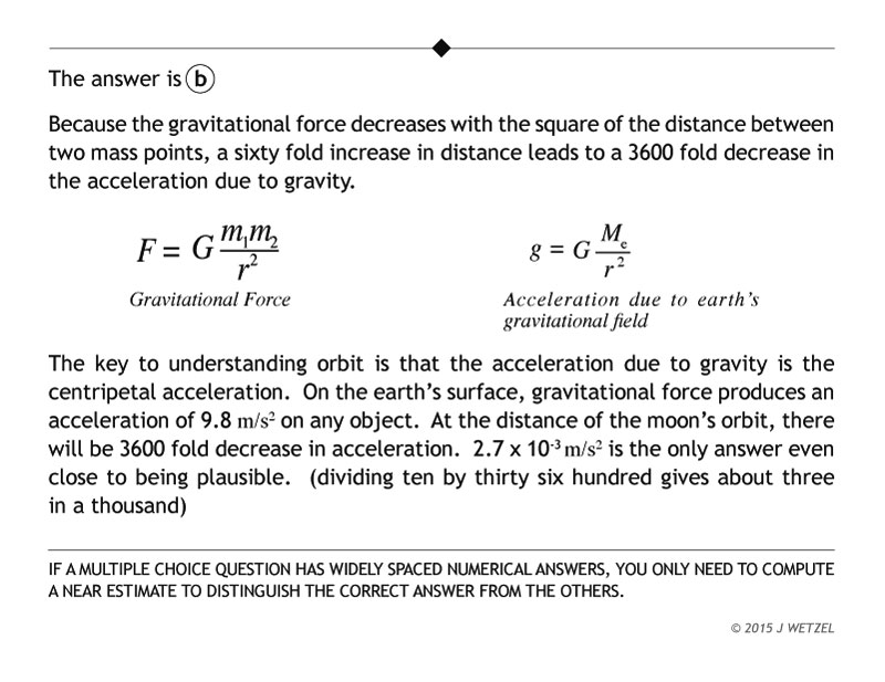Gravitation and centripetal force problem explanation