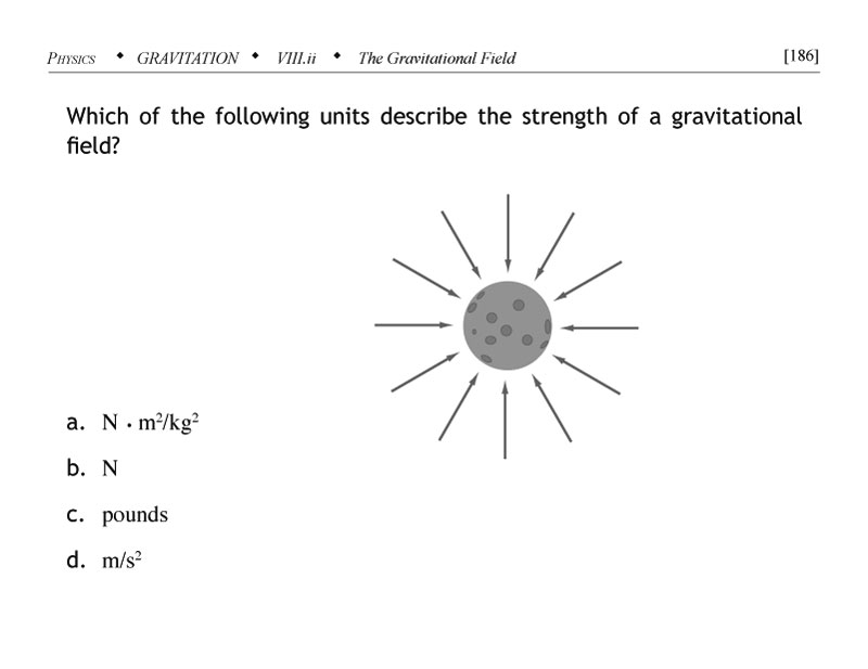 Describing the strength of a gravitational field