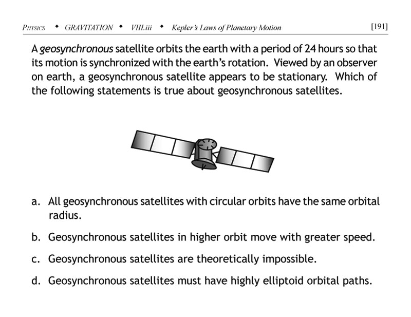 Geosynchronous satellite orbit physics problem