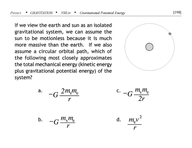 Potential and kinetic energy of sun earth system