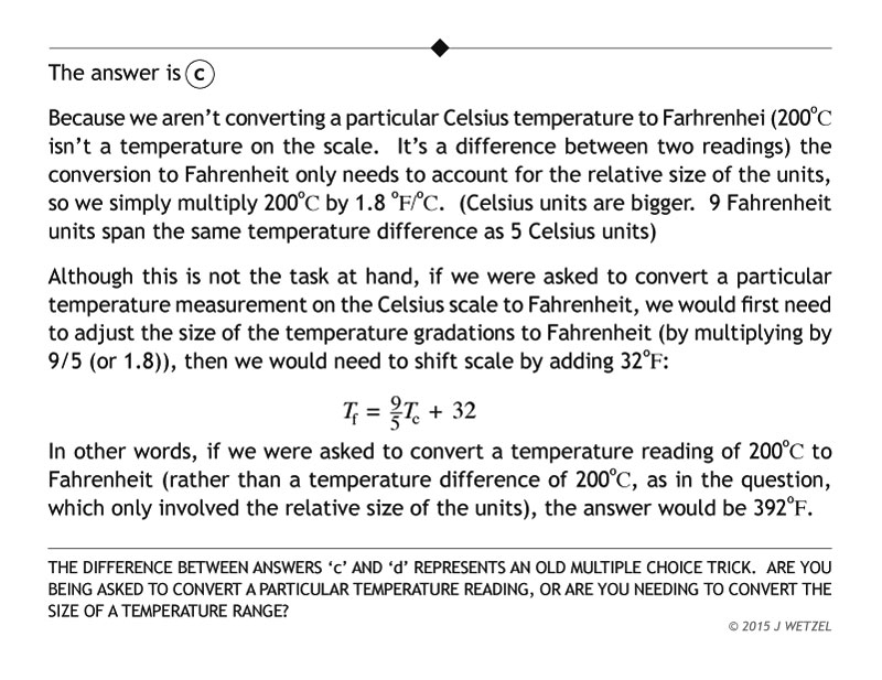 Celsius fahrenheit problem explanation