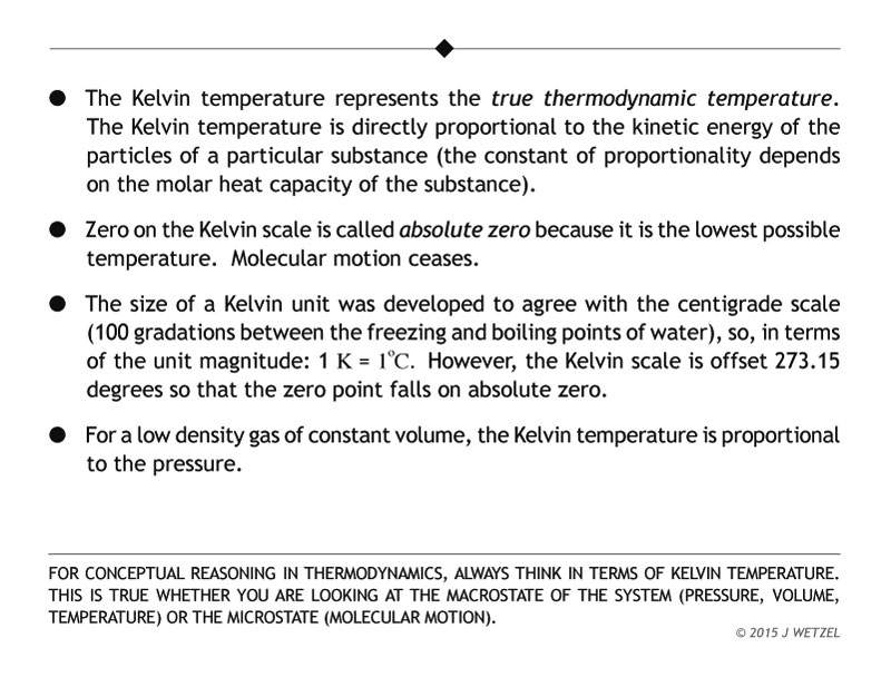Kelvin temperature main points