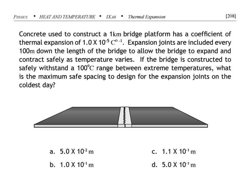 Thermal expansion physics problem involving expansion joints on a bridge