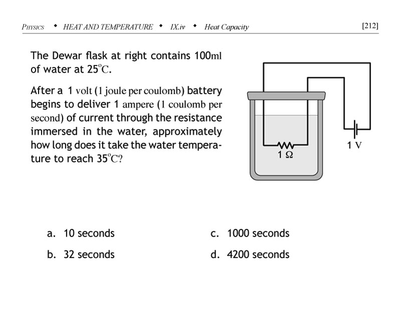 Dewar flask problem for heat and temperature