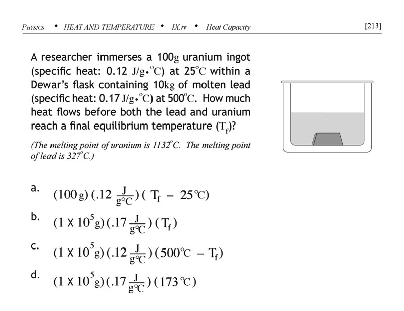 Heat capacity problem