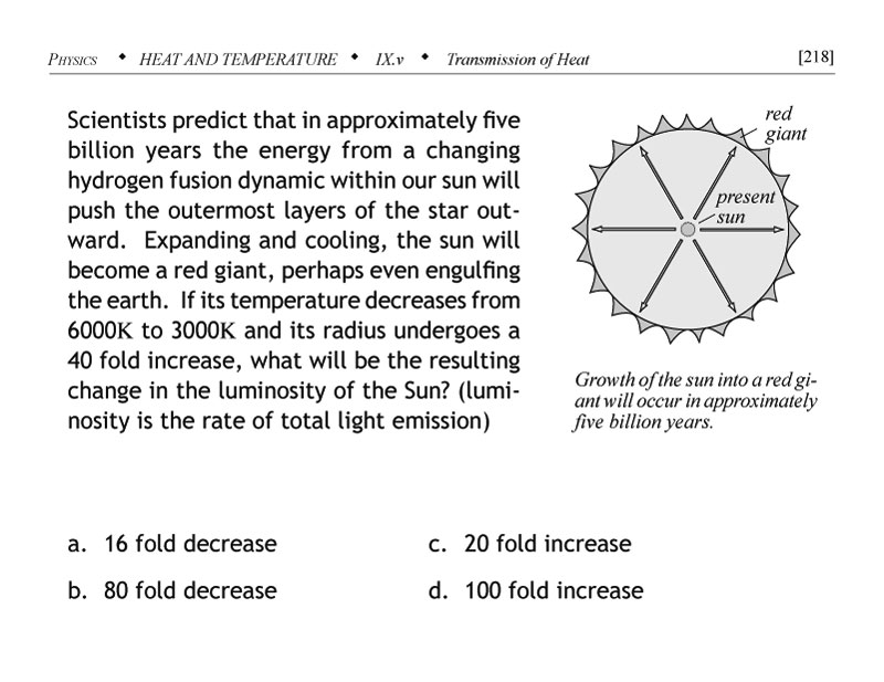 Problem using expansion of the sun to illustrate Stefans law