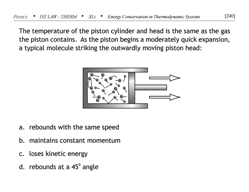 First law of thermodynamics piston problem