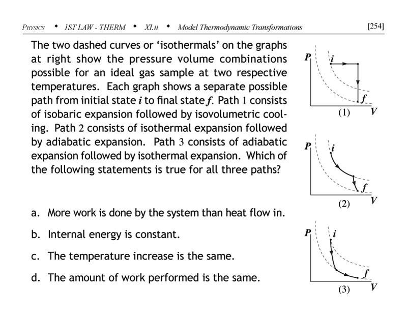 Movement between isothermals physics problem