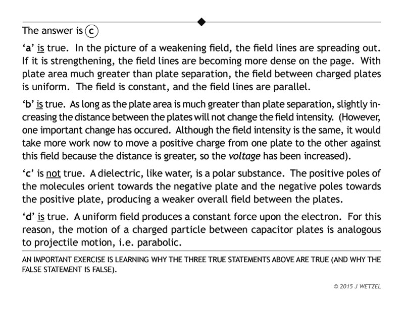 Plate capacitor problem explanation