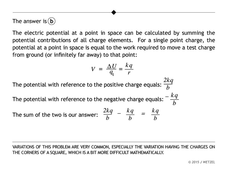 Answer to electrostatic potential problem