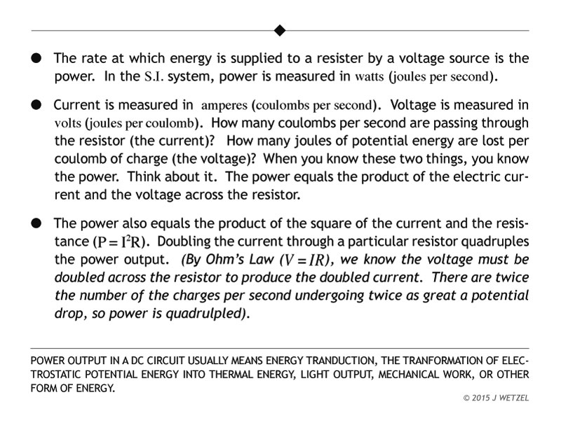 Main ideas for electric power
