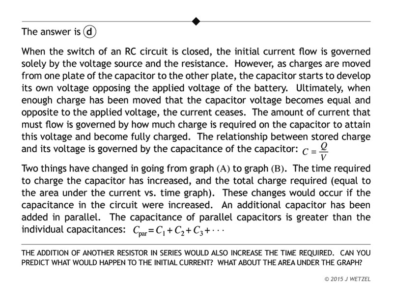 RC circuit problem explanation