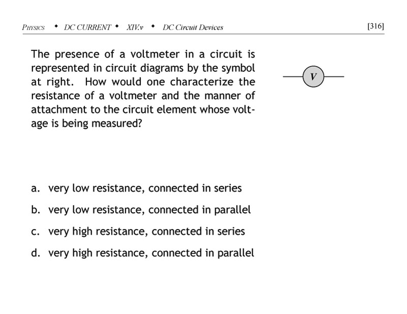 Resistance of a voltmeter