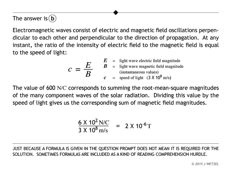 Solar power per unit area answer