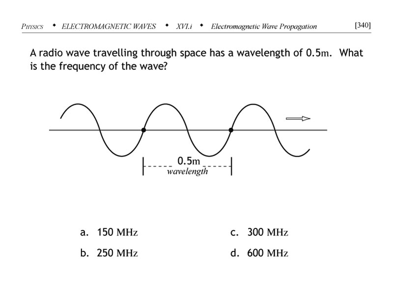 Finding frequency of light from wavelength