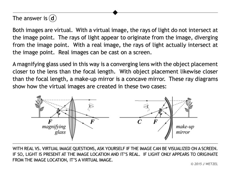 Explanation of virtual real image question