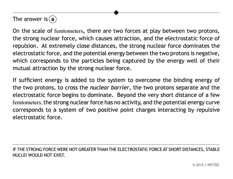 Answer to question of proton proton interaction