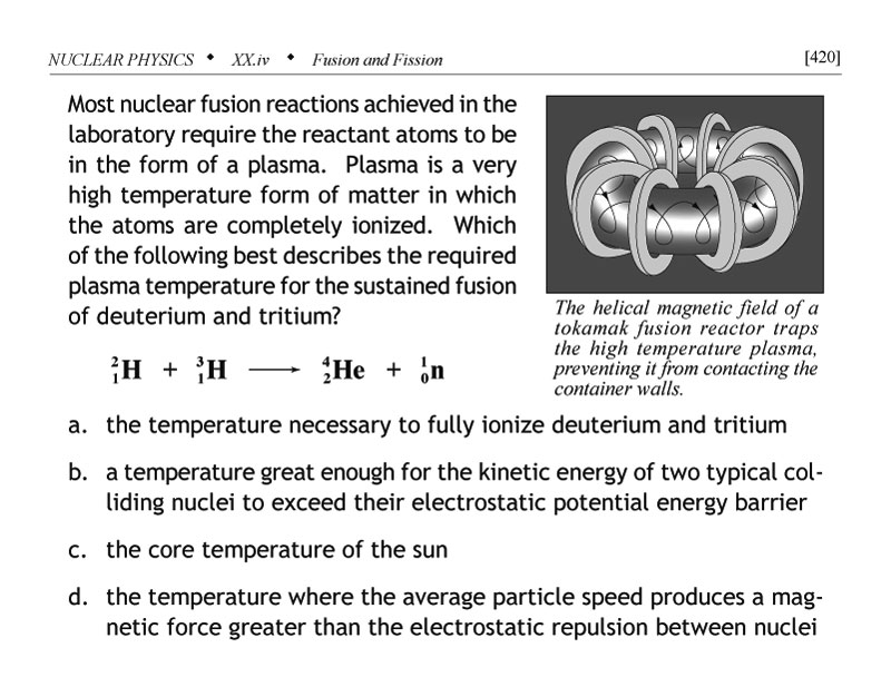 Tokamak fusion reactor question