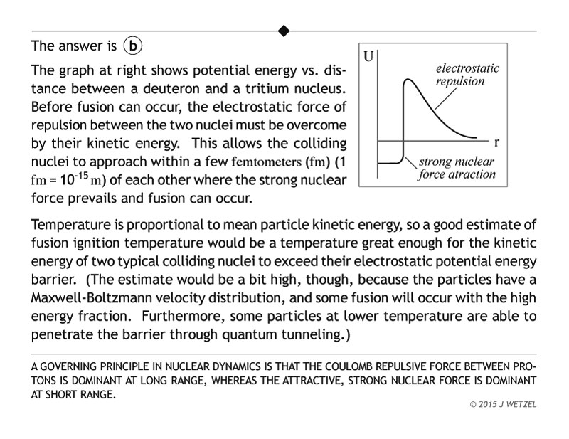 Explanation of Tokamak fusion reactor question