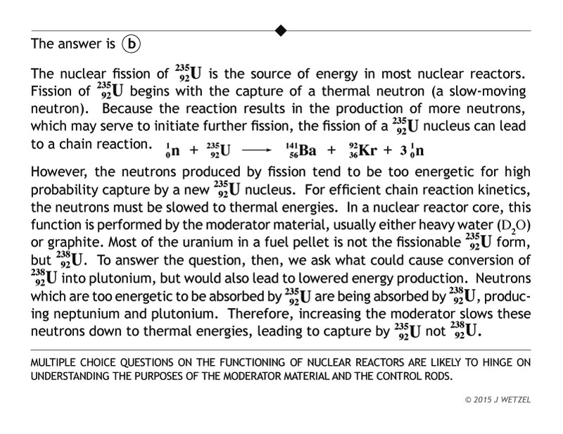 Explanation of fission reactor question