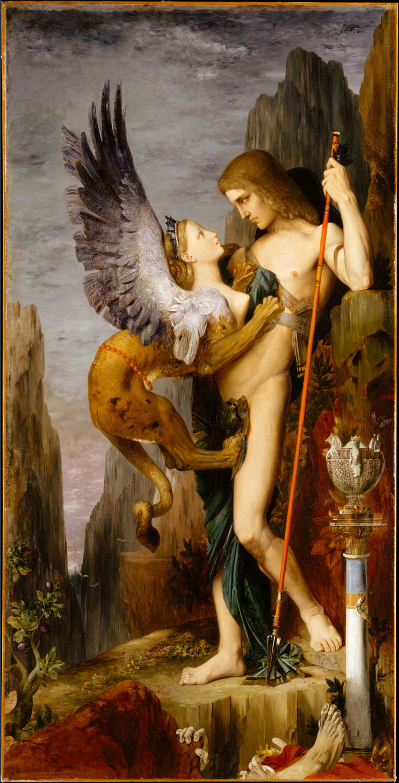 Oedipus complex: Oedipus and the Sphinx, by Gustave Moreau, 1864.