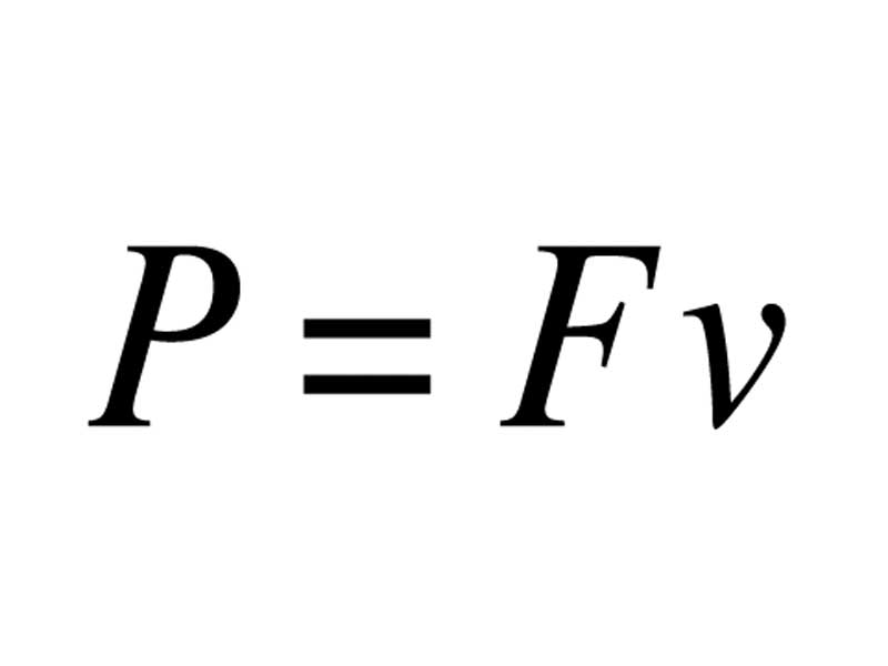 Formula - Power exerted by force on a moving object