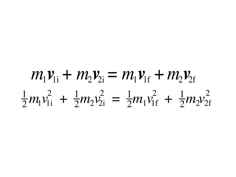 Conservation of momentum formula