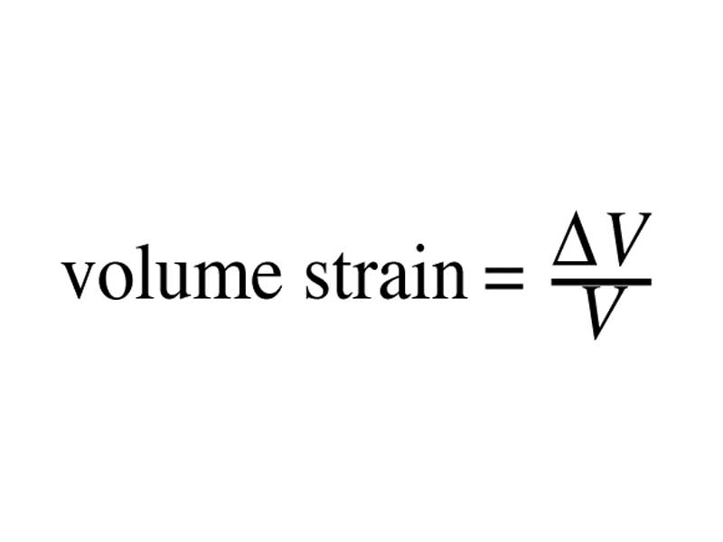 Formula for volume strain