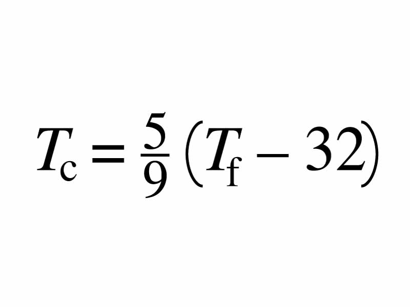 Fahrenheit to Celsius conversion formula