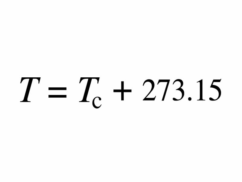 Celsius to Kelvin conversion formula