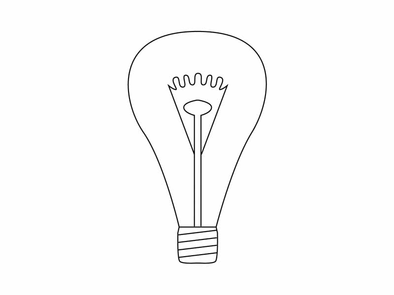 Light bulb showing element