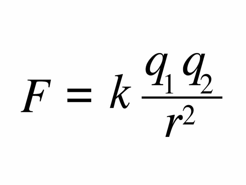 Formula for electrostatic force between two point charges