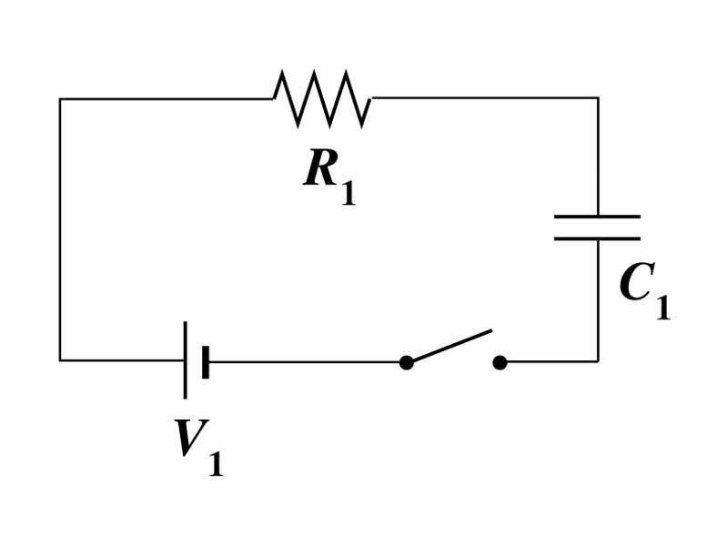 RC circuit with switch