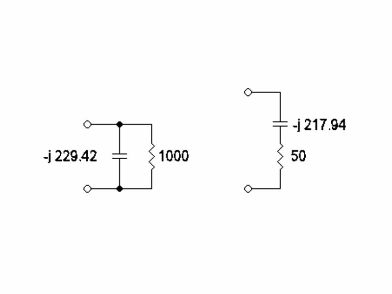 Two parts in a physical circuit, both networks have the same impedance