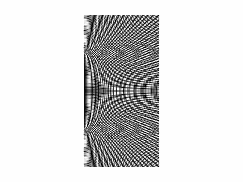 The wavefronts resulting from two pinholes.