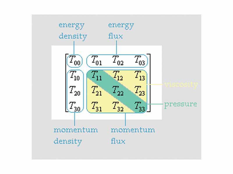 The components of the stress-energy tensor