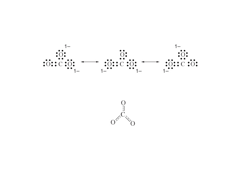 Carbonate resonance structure.